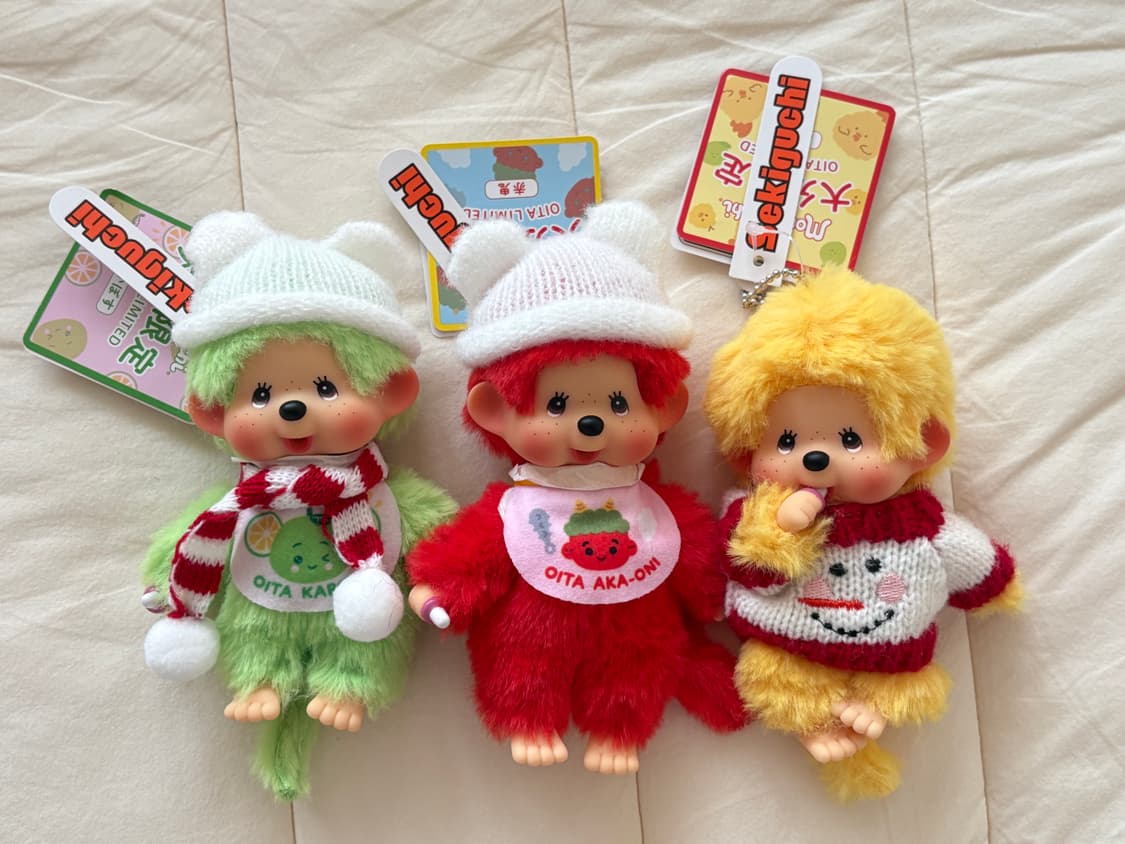 일괄) 세키구치 오이타 한정 몬치치 3마리+옷 상품이미지1