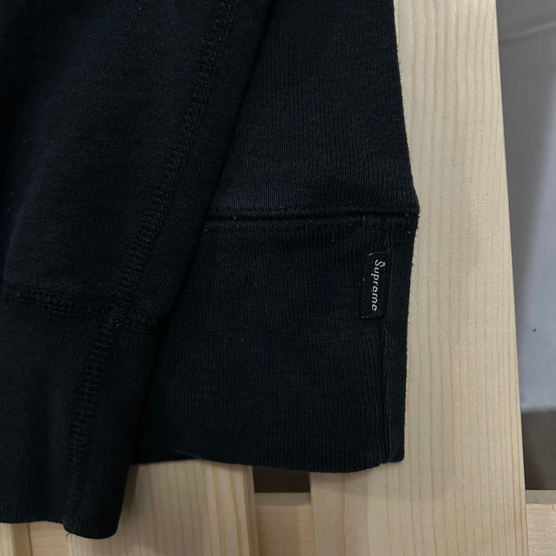 (L) 슈프림 글리터 아치 로고 블랙 후드 상품이미지5