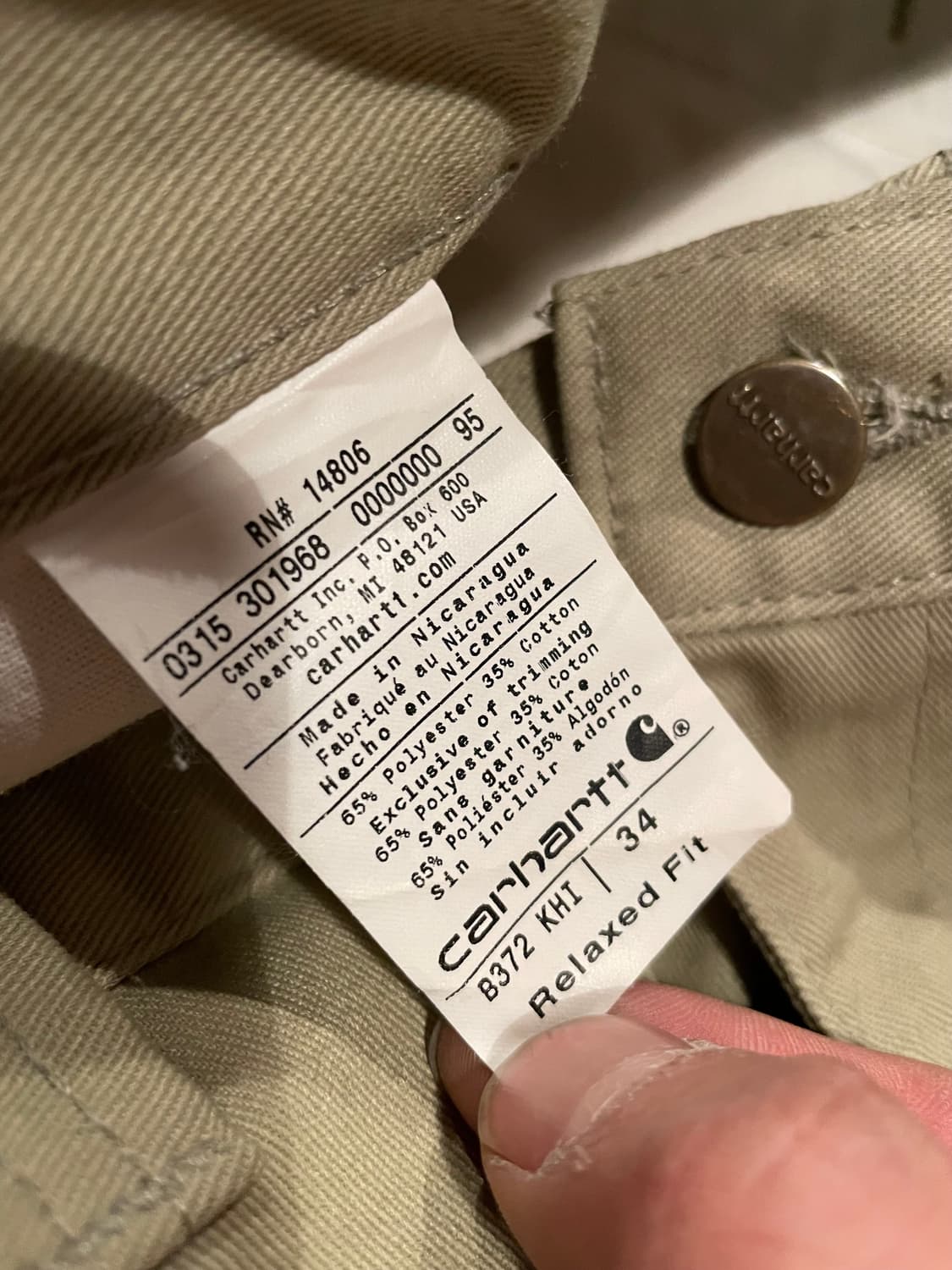 Carhartt 하프 팬츠 (34“) 상품이미지7