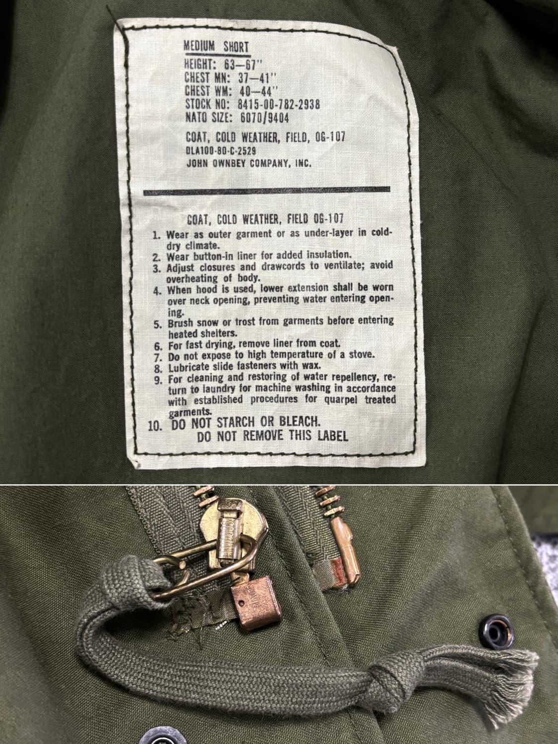 80s 오리지널 m65 필드자켓 3세대 M-S 상품이미지4