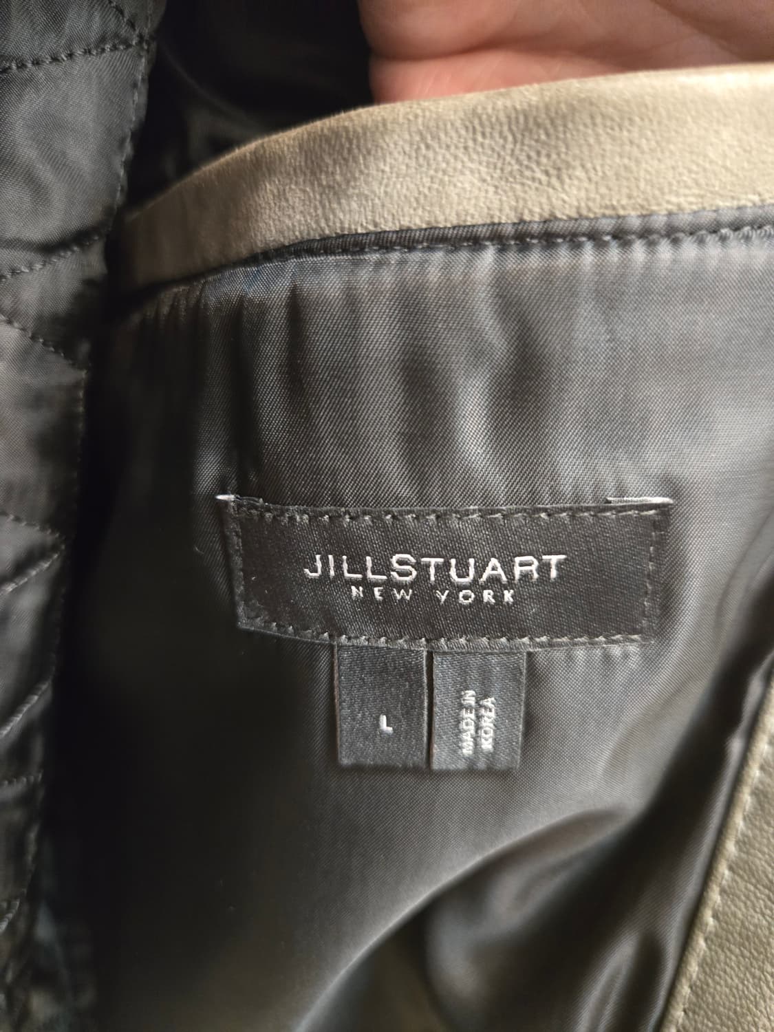 질스튜어트 뉴욕 남성 천연가죽 라이더/블루종 자켓  상품이미지3