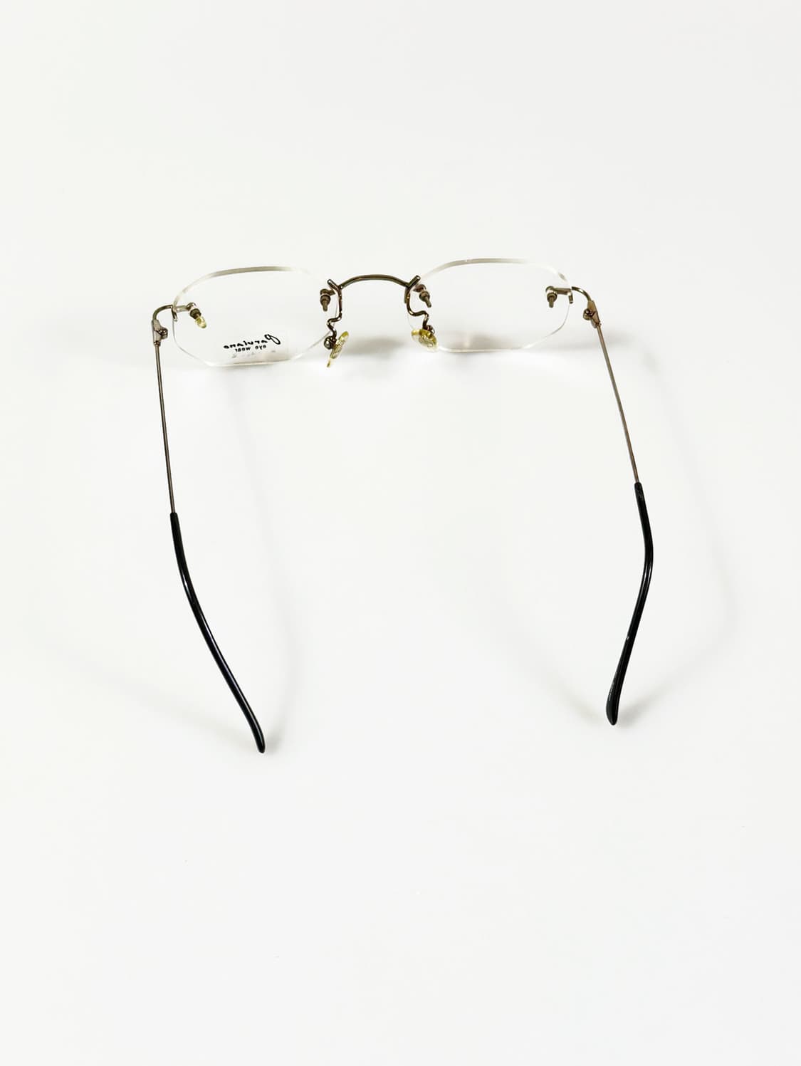 PARUIANO 실버 메탈 무테 스퀘어 빈티지 안경 상품이미지5