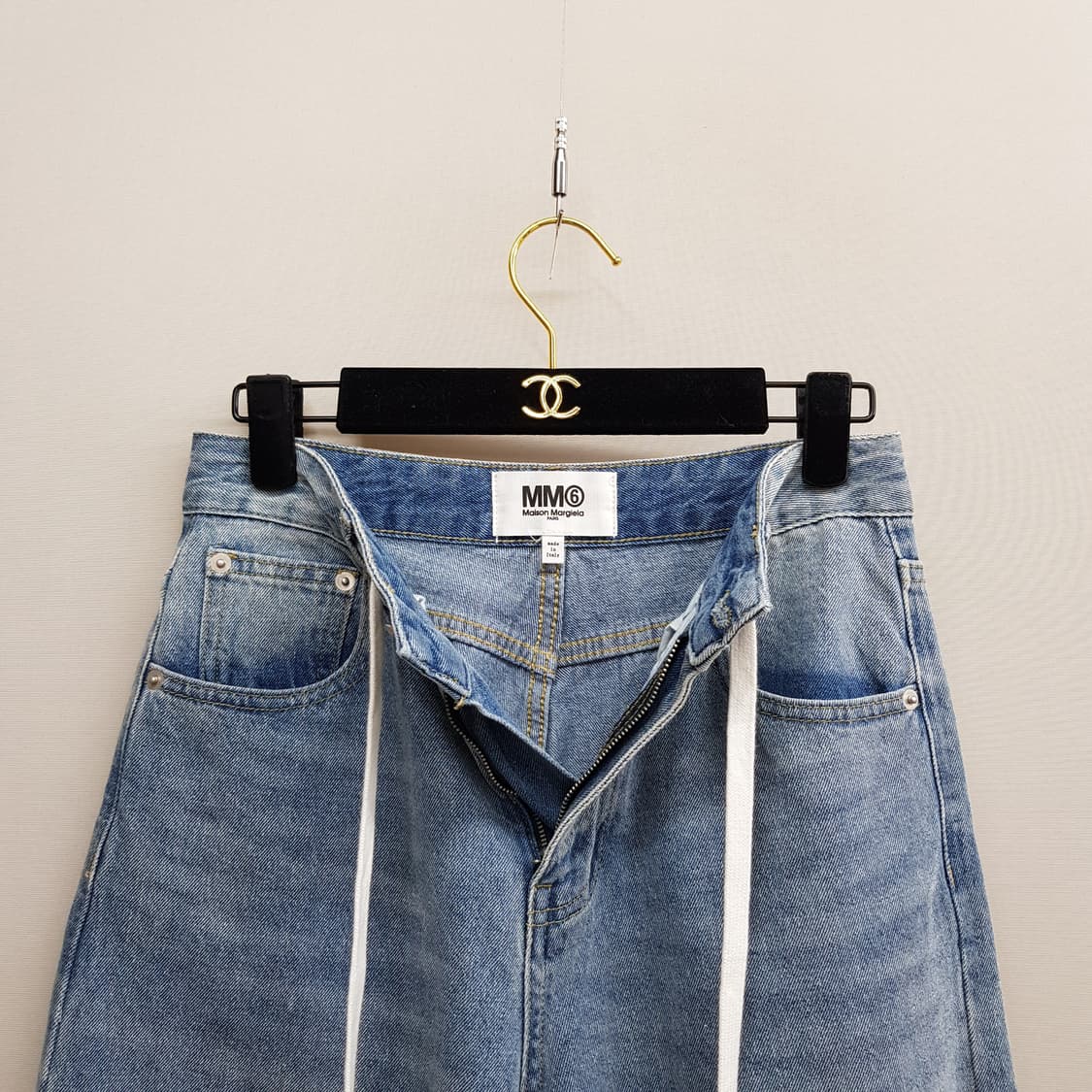MM6 메종마르지엘라 페인트 디테일 와이드 데님 팬츠 36사이즈 상품이미지2