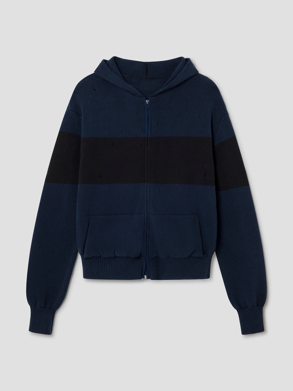 (S) 기마구아스 캡틴 니트 후드집업 / 네이비 블랙 상품이미지1