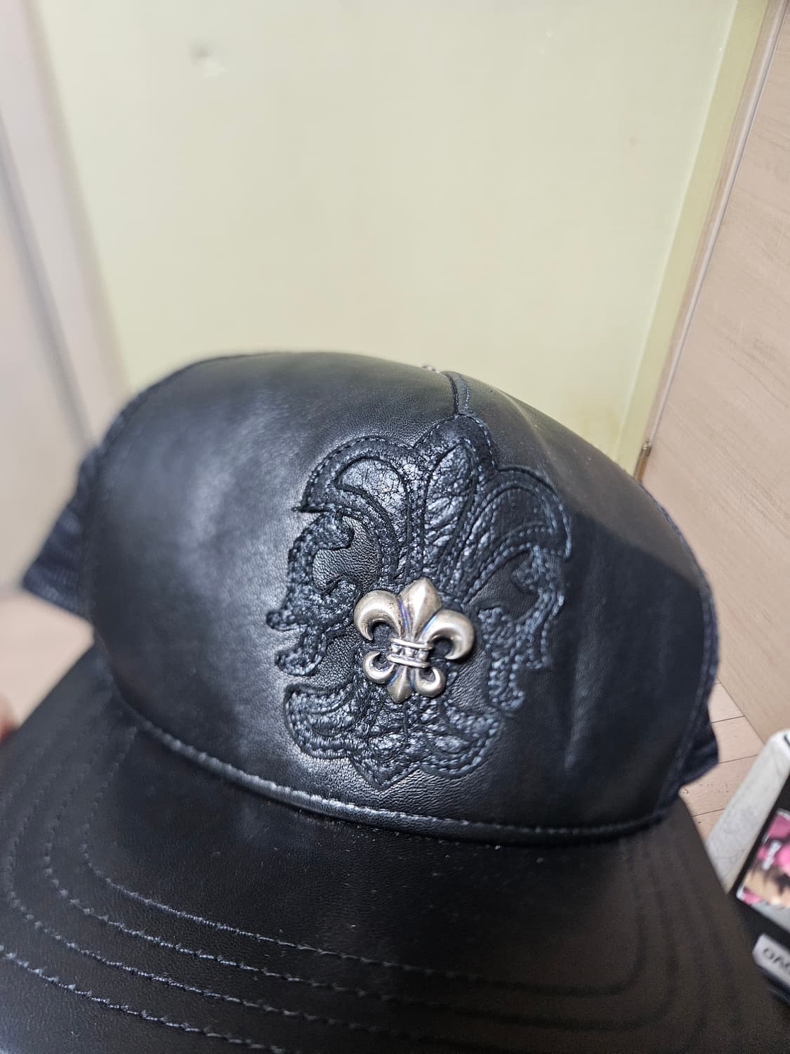 크롬하츠  Fleur de Lis Leather 캡 상품이미지2