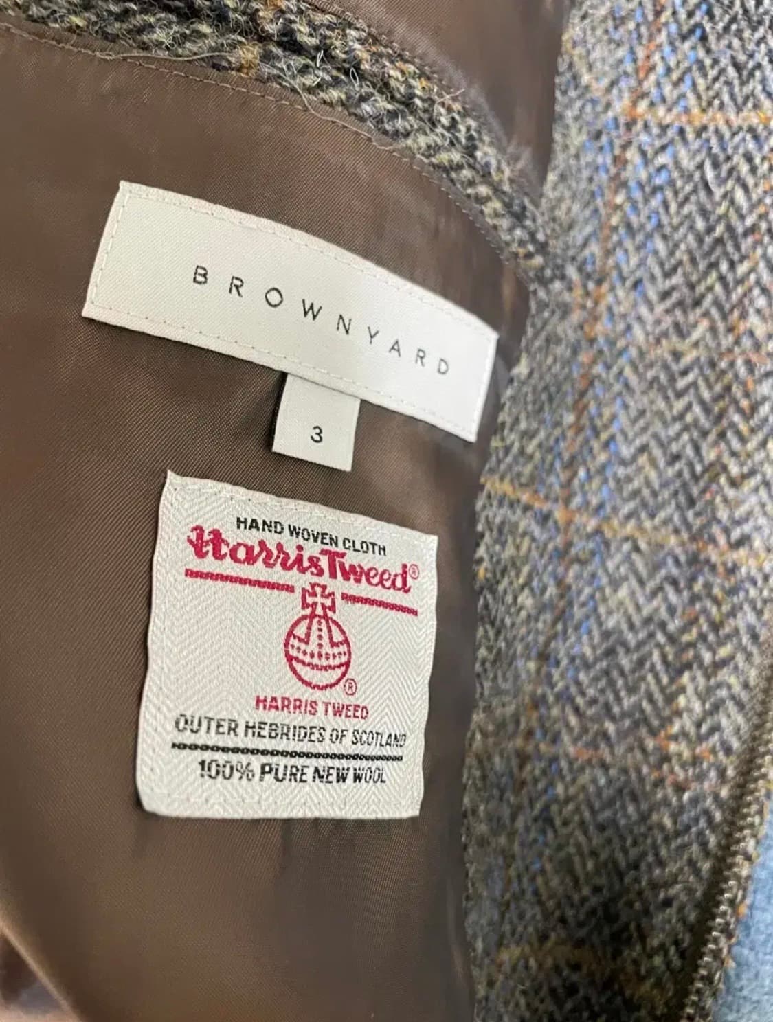브라운야드 해리스트위드 블루종 3사이즈 브라운 상품이미지6