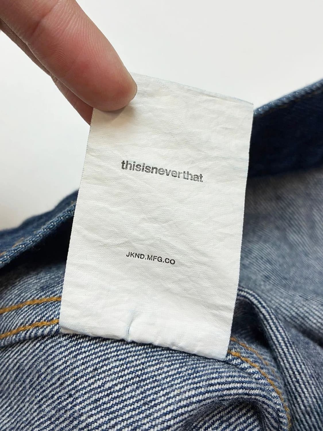 THISIS네버댓 백 프린팅 로고 데님 자켓 PN5181 상품이미지10