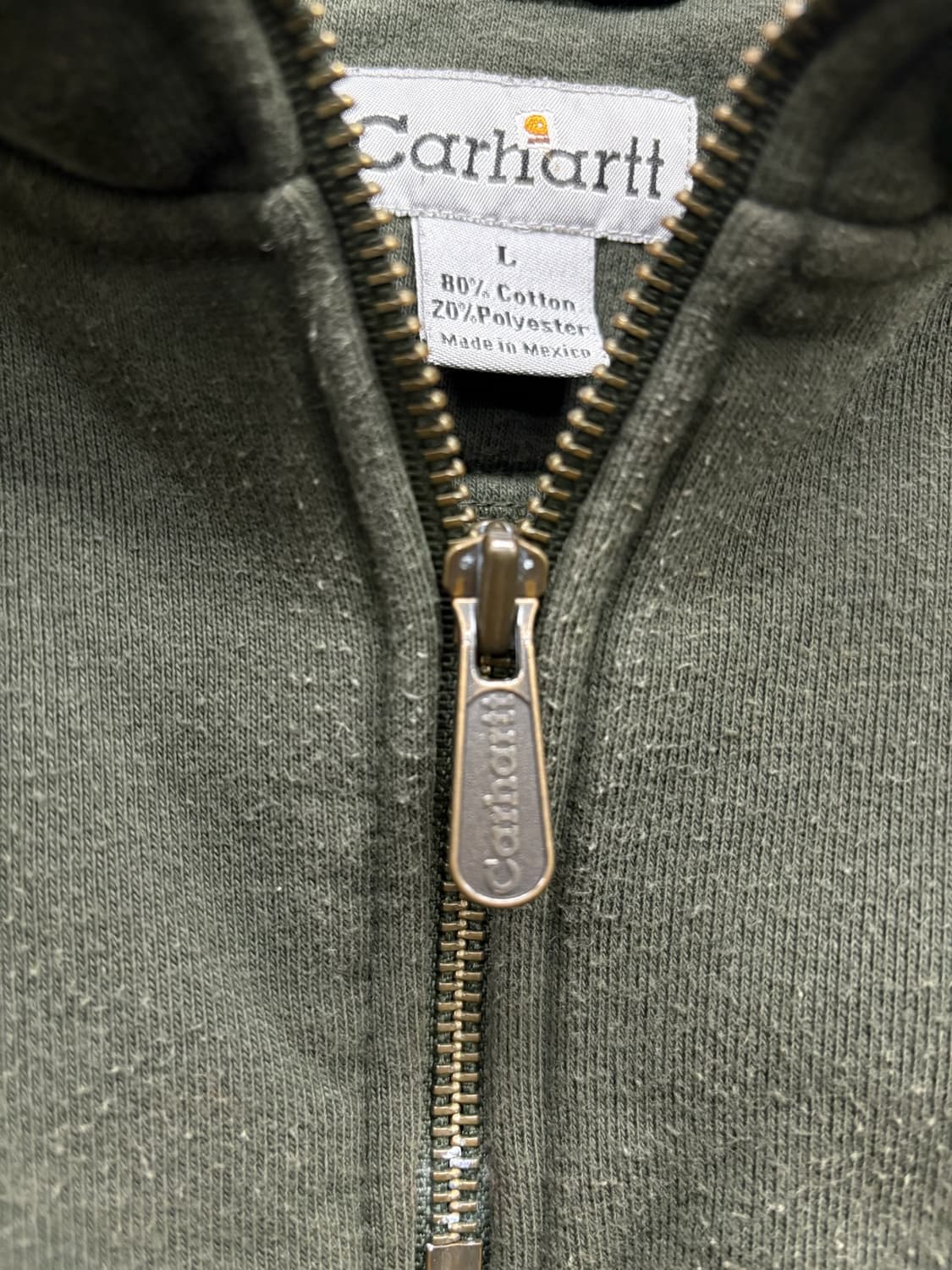 칼하트 빈티지 카키 반집업 맨투민 상품이미지6