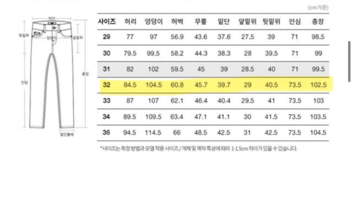 플랙진 스티치 남성 레귤러 스트레이트핏 미드블루 데님 청바지(32) 상품이미지4