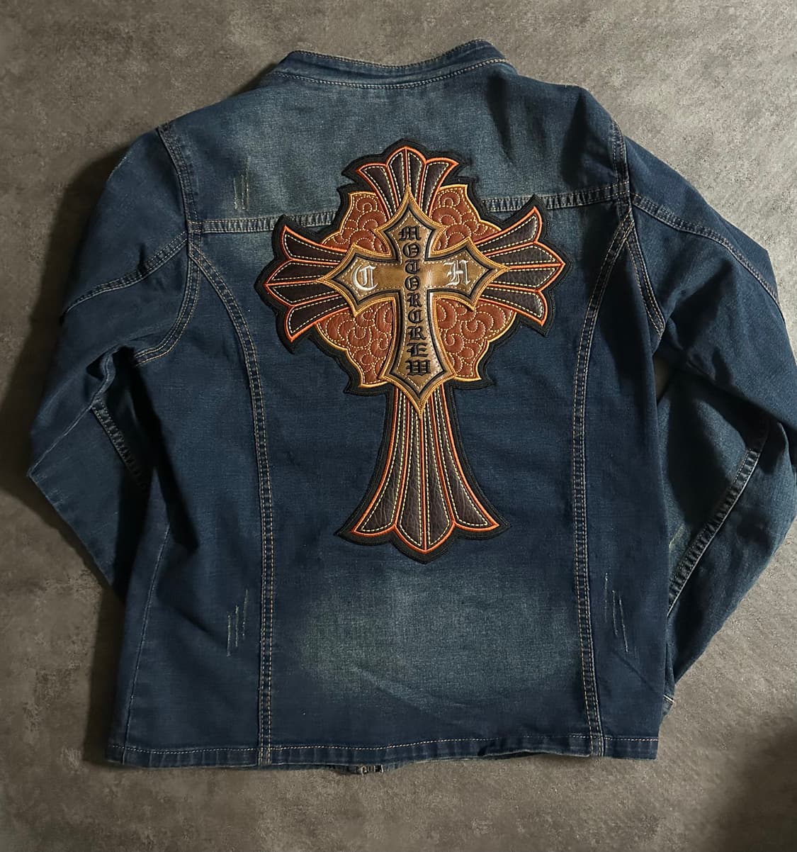 패치 데님 오토바이 자켓 상품이미지2