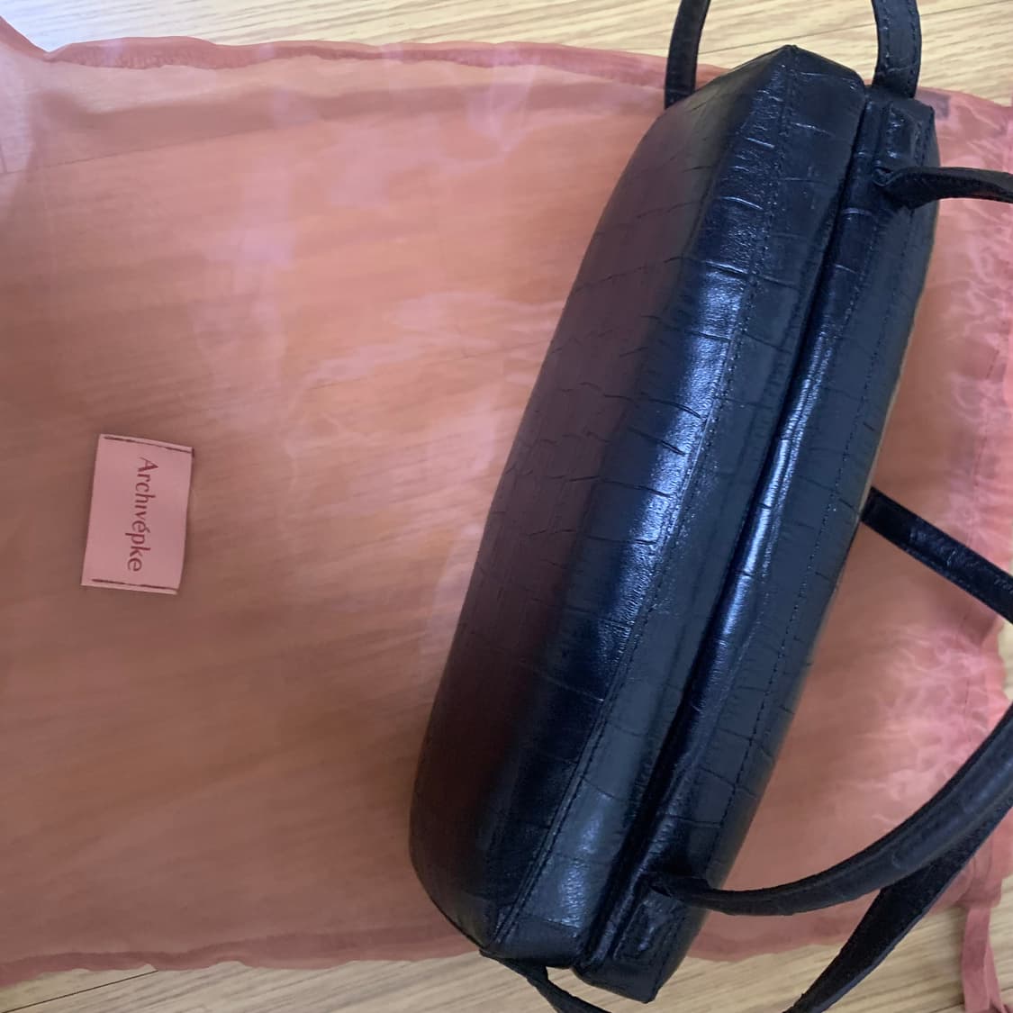 아카이브앱크 쉘토트백 Shell tote bag(Crocodile bla 상품이미지6