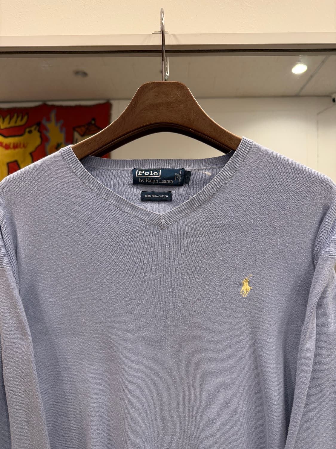 Polo ralph lauren 폴로 랄프로렌 피마코튼 브이넥 니트 상품이미지3