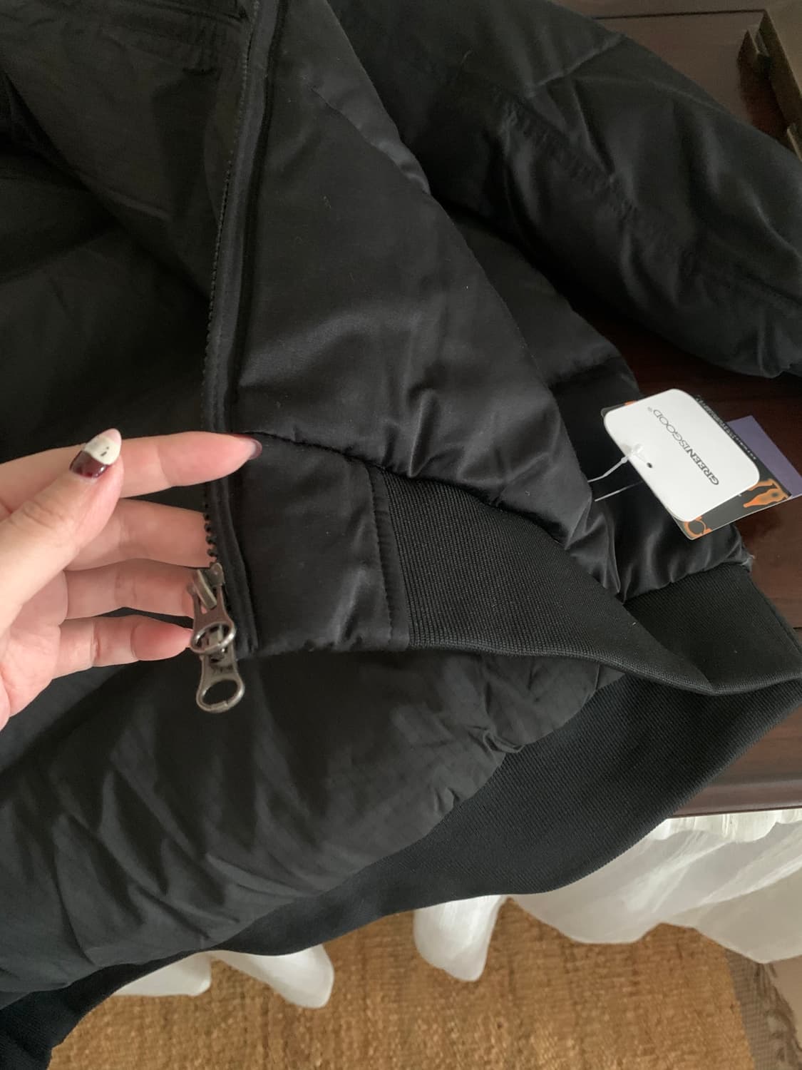 노스페이스 퍼플 로고 패딩 상품이미지3