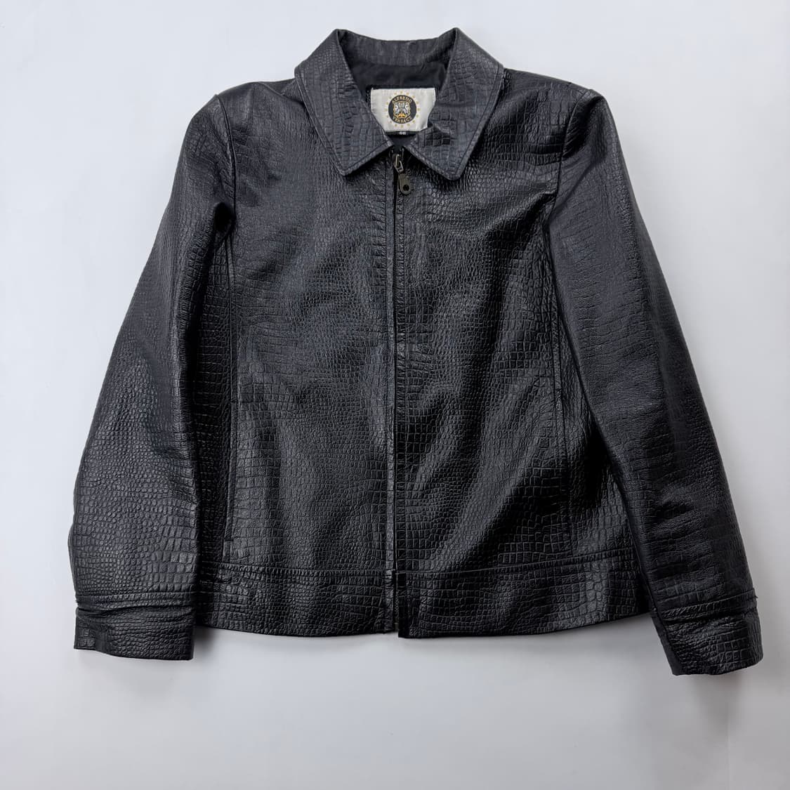 알프레도 베르사체 악어가죽 패턴 가죽 자켓 상품이미지1