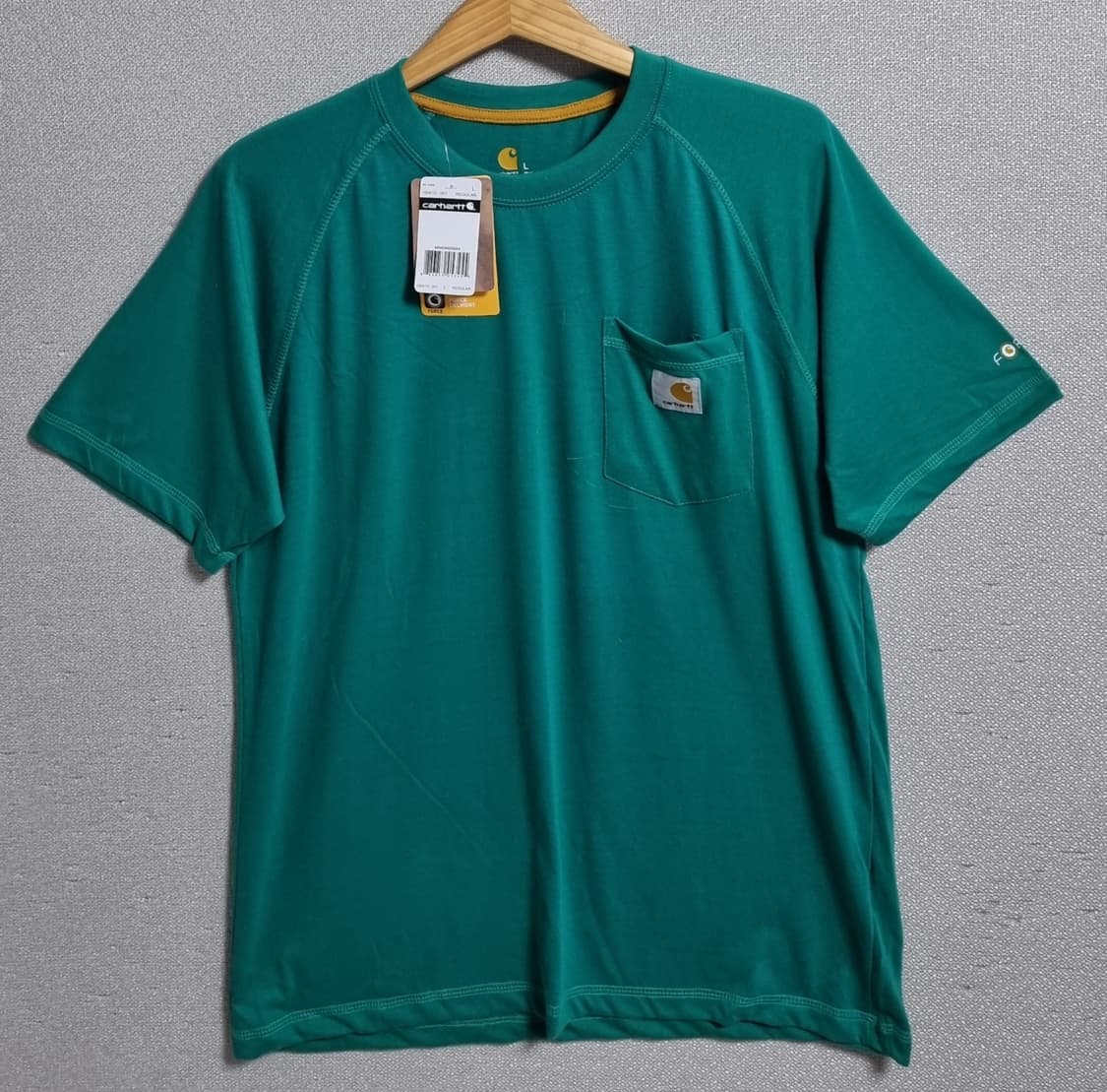 새상품) L (100) 칼하트 그린 포켓 반팔티 상품이미지1