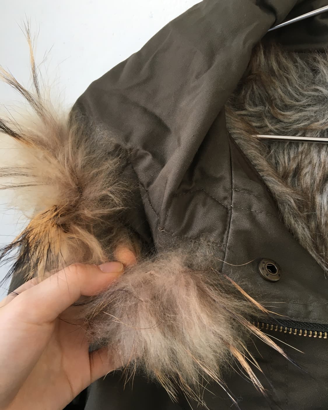 Fake fur hood filed jacket 상품이미지7