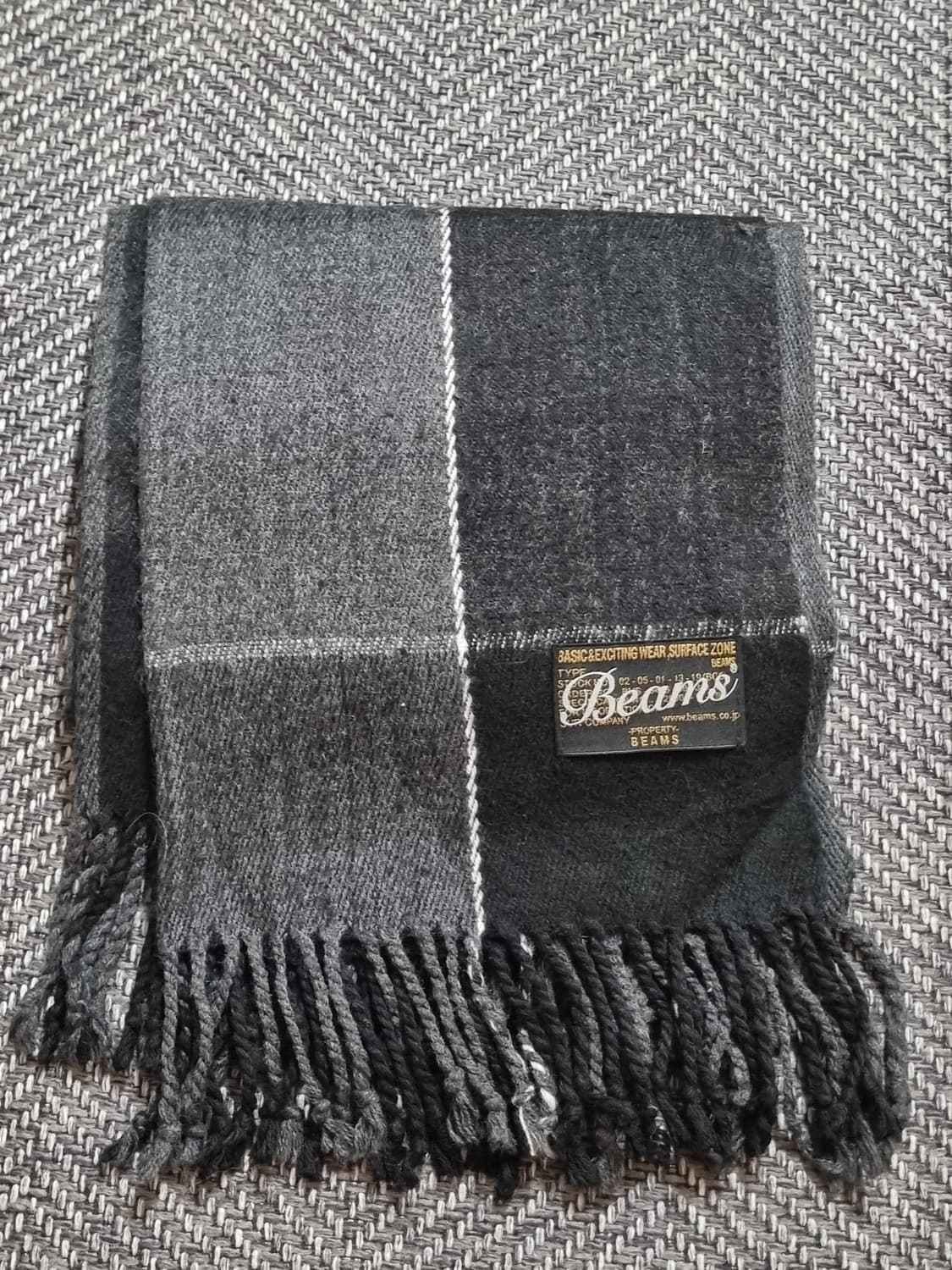 BEAMS 체크 머플러 상품이미지1