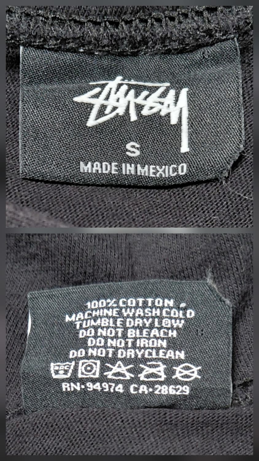 [S] 스투시 월드투어 롱슬리브 후드 티셔츠 블랙 (멕시코산) 상품이미지4