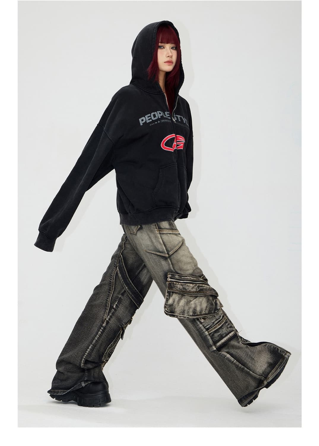 people style 스파이크 카고 팬츠 상품이미지3