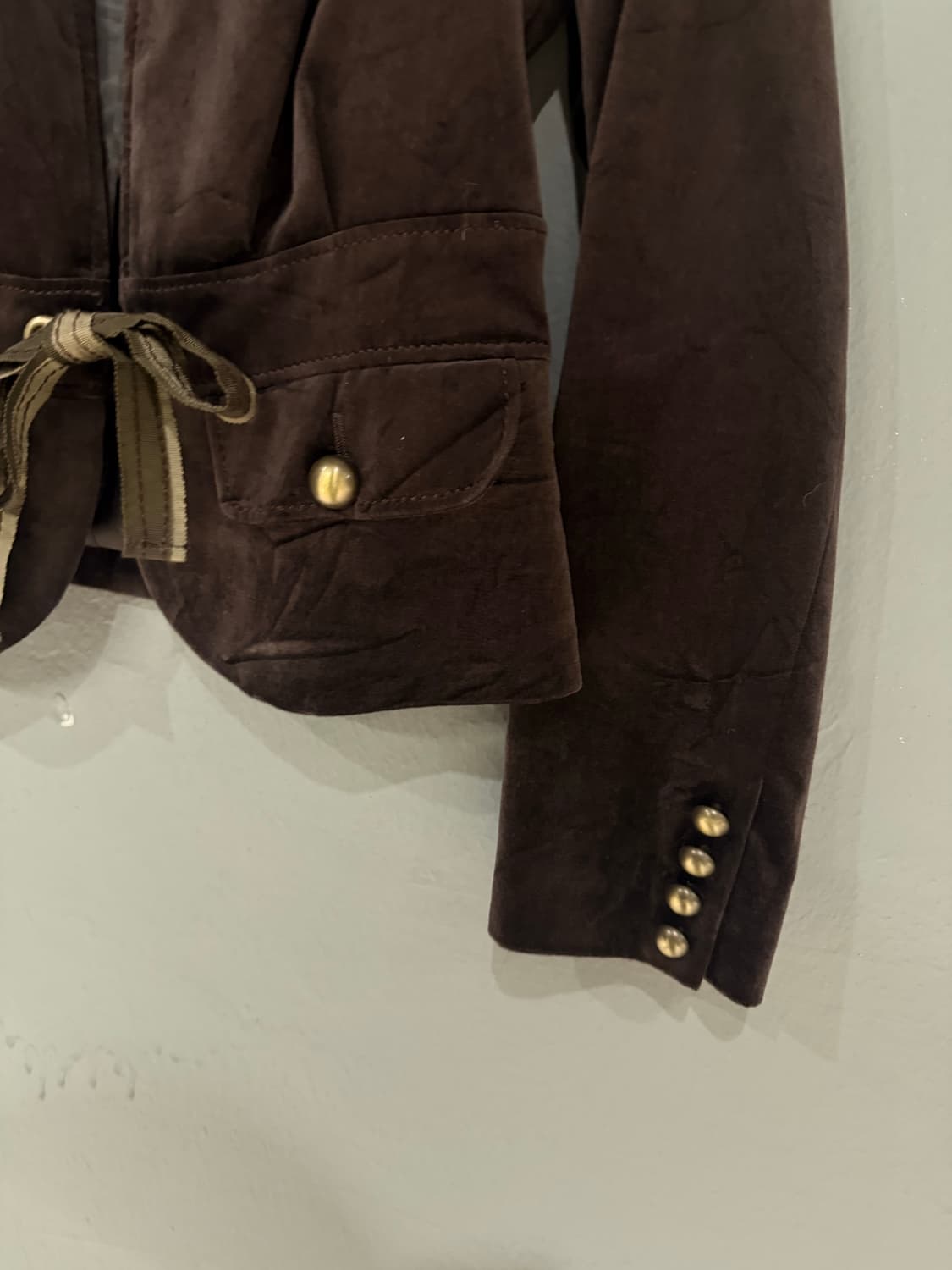 velvet ribbon point non-collar jk 상품이미지7