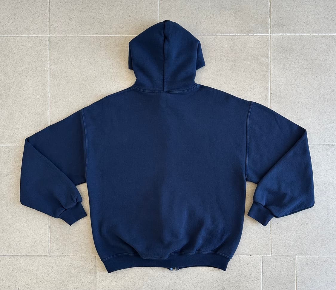 90s 빈티지 러셀 후드집업 네이비 L 상품이미지2