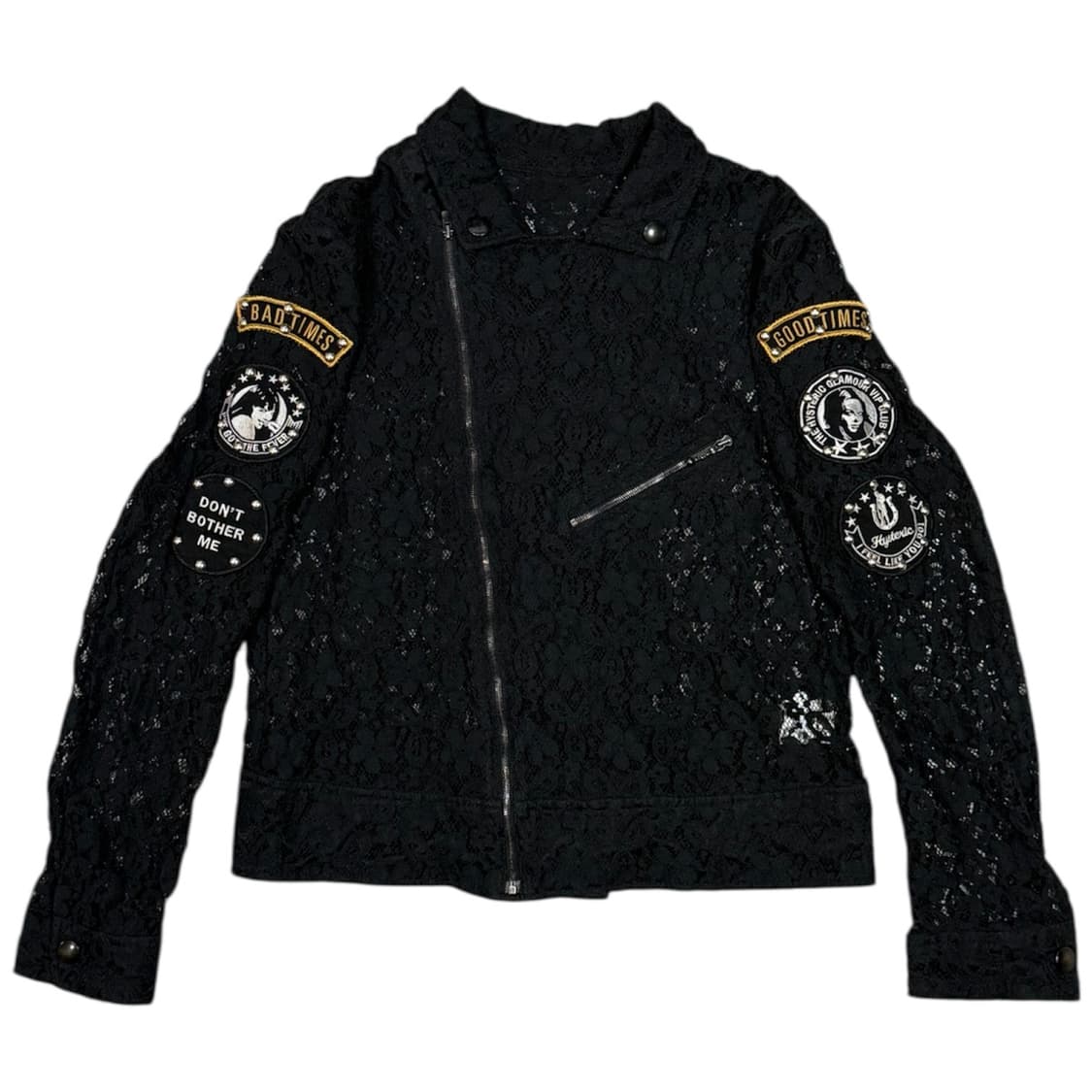 히스테릭 글래머 아카이브 스터드 패치 폭탄 쉬폰 라이더 자켓 상품이미지1