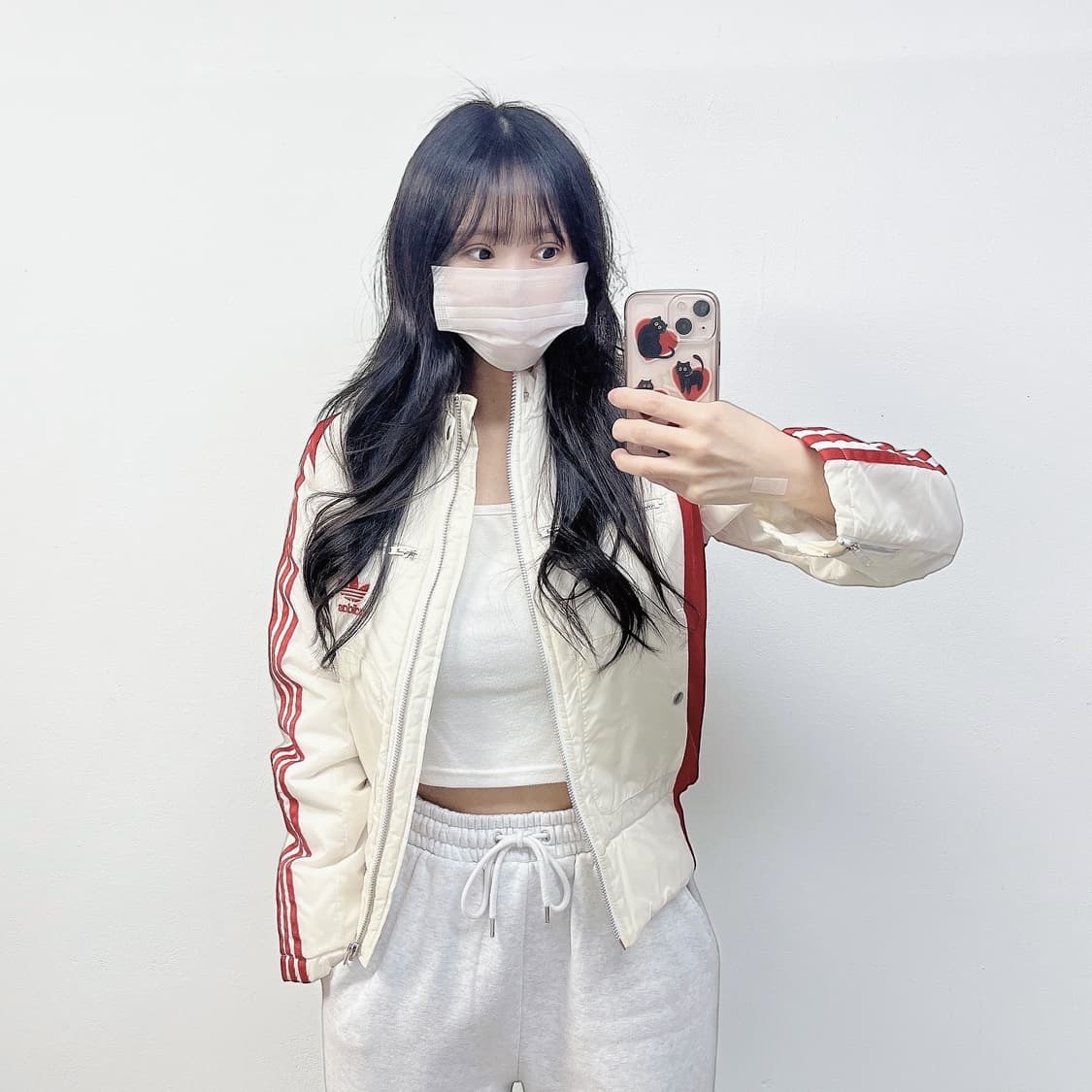 아디다스 프란체스카 레이싱 패디드 자켓 화이트 상품이미지1