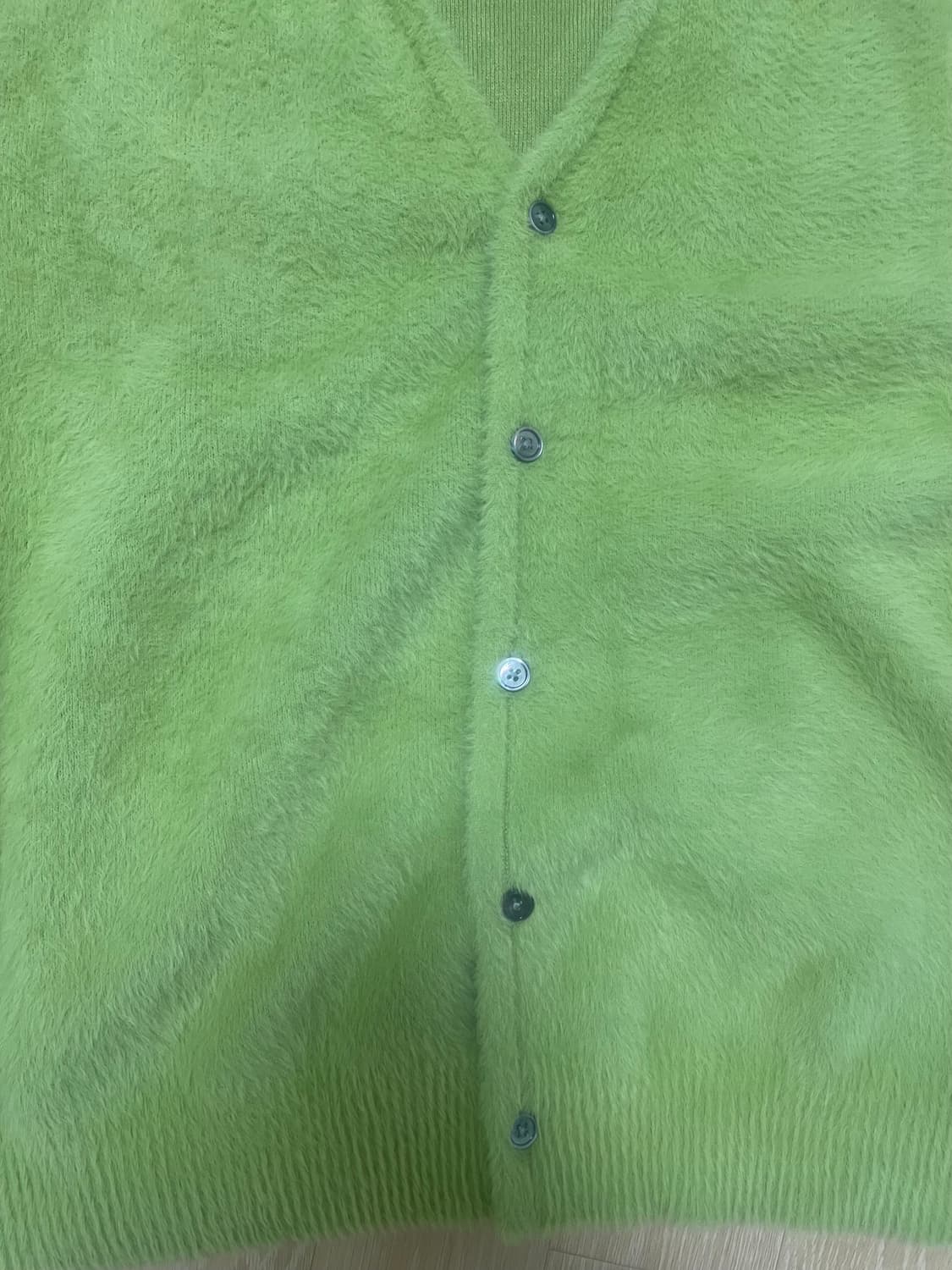 스투시 stussy 쉐기독 가디건 라임 xxl 상태굿 상품이미지3