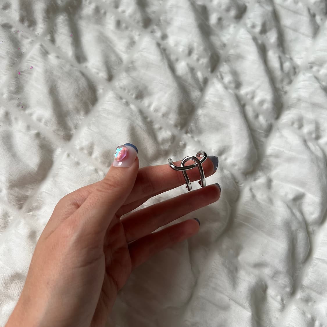 🖇 실버 루프 커브 반지 상품이미지4