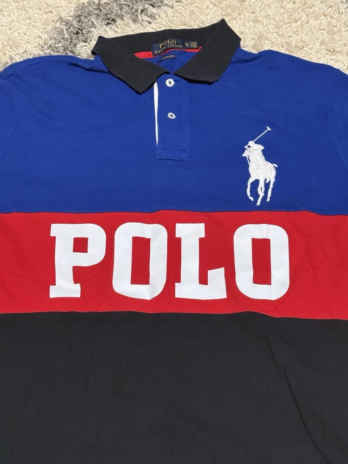 폴로 랄프로렌 빅포니 컬러블록 카라티 상품이미지2