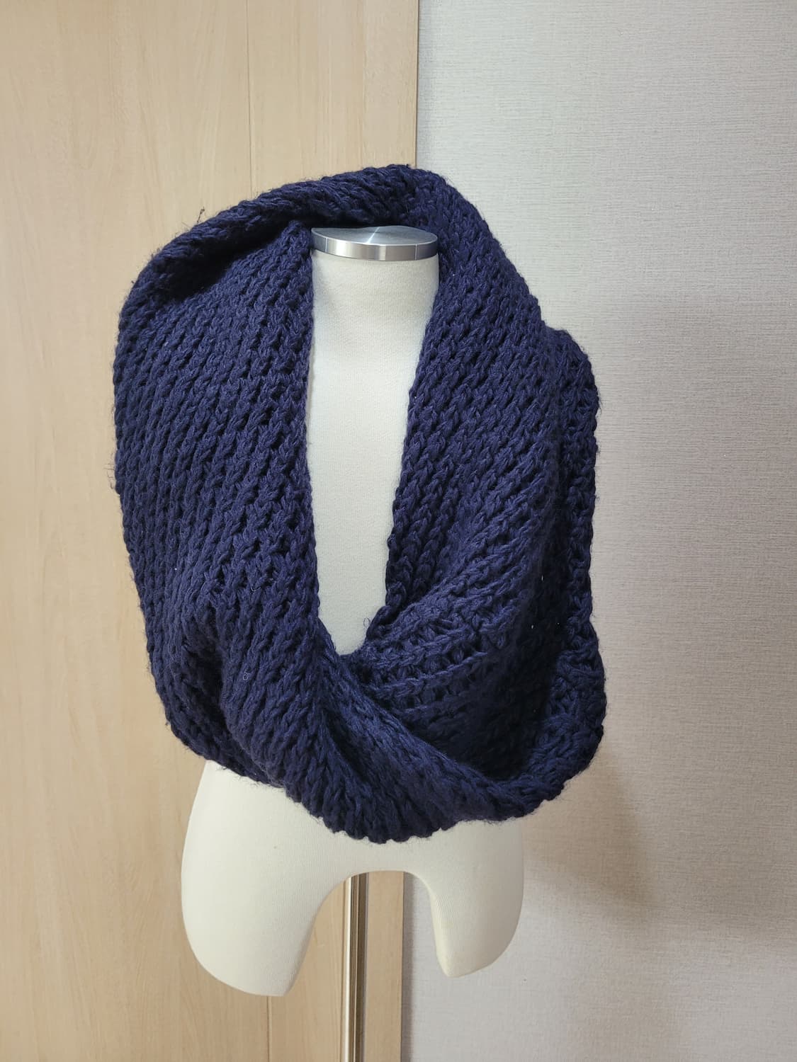 코데즈컴바인 니트 넥워머 네이비 상품이미지3