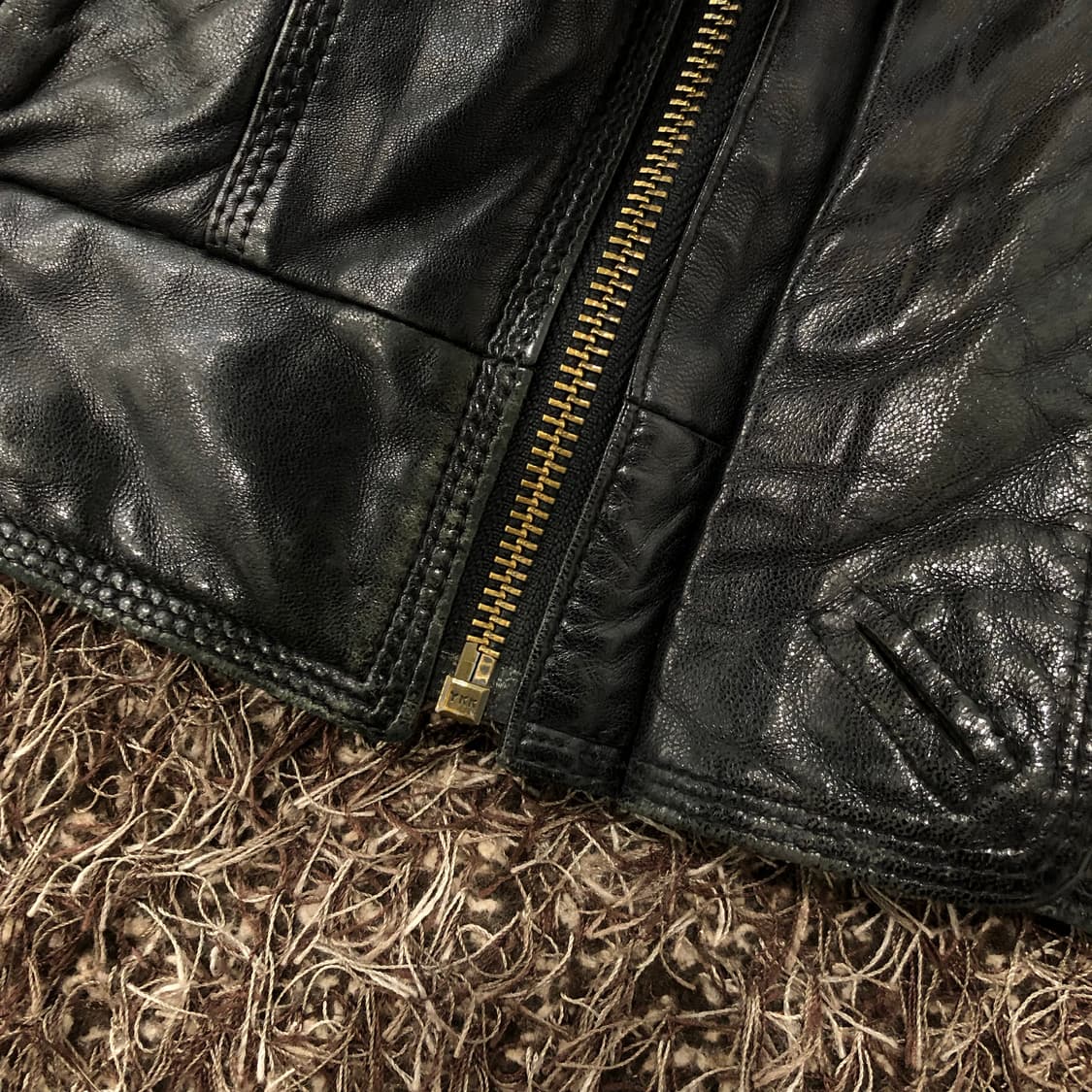 런던포그 양가죽 봄버 레더 가죽 자켓 상품이미지3