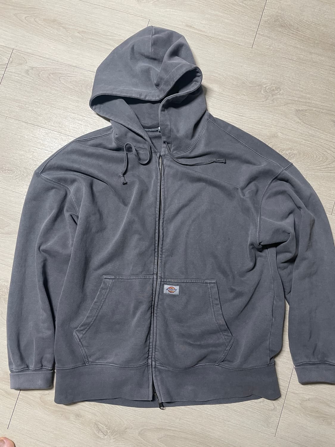 [L] 디키즈 피그먼트 후드집업 그레이 상품이미지1