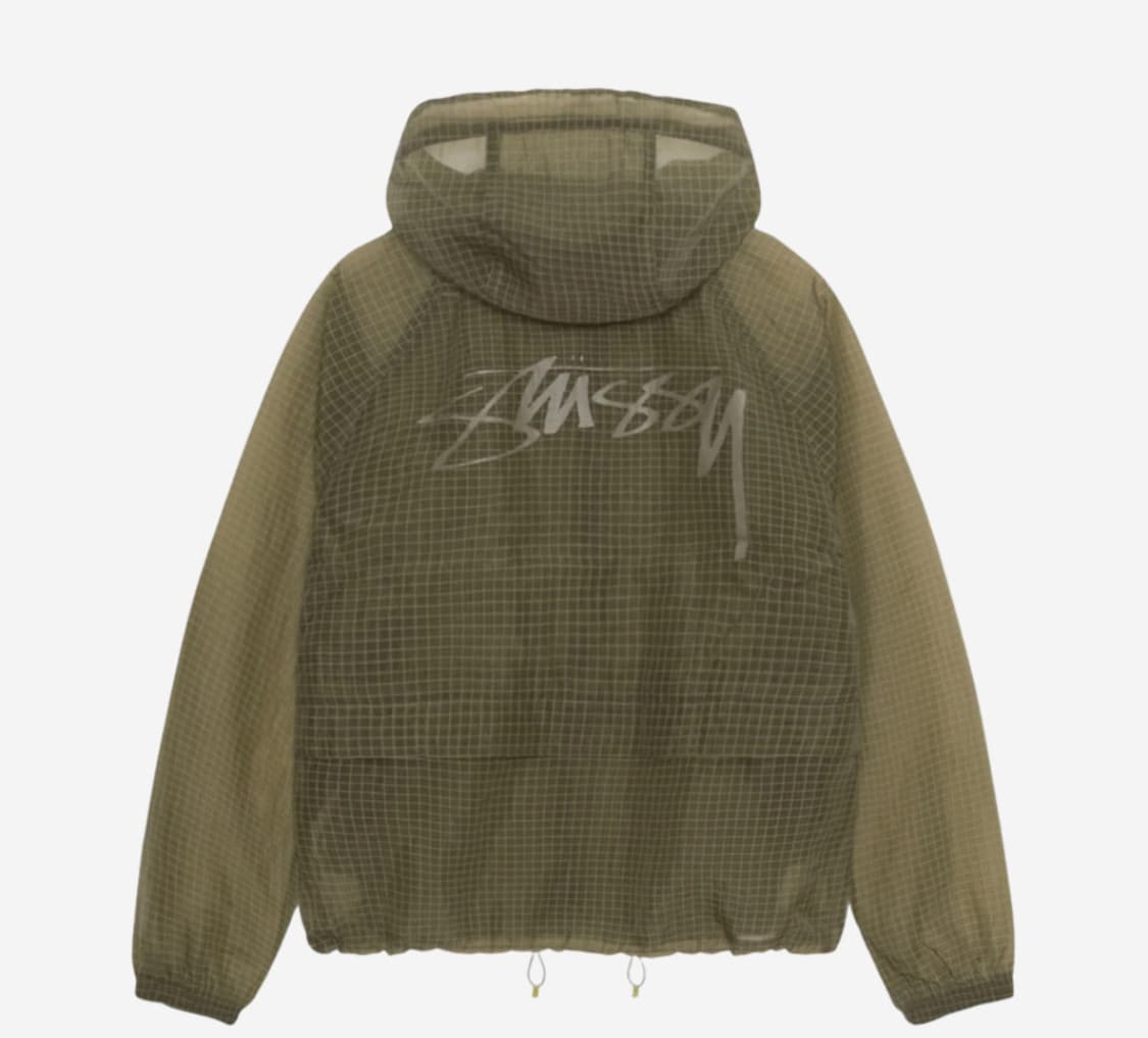 스투시 비치 쉘 립스탑 바람막이 올리브 L사이즈 상품이미지2