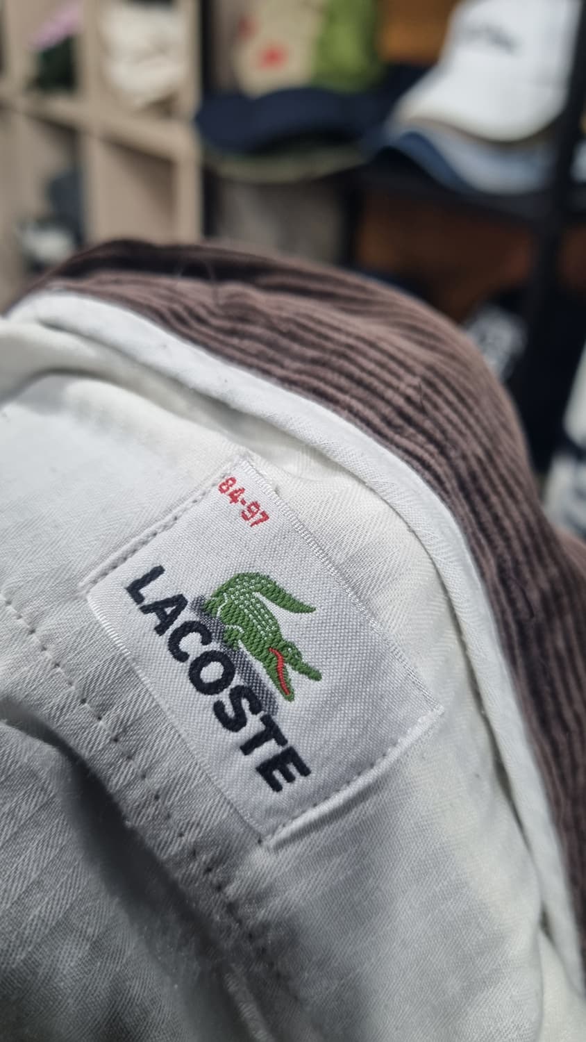 라코스테(LACOSTE) 레트로 투턱 갈색 코듀로이바지 34 상품이미지4
