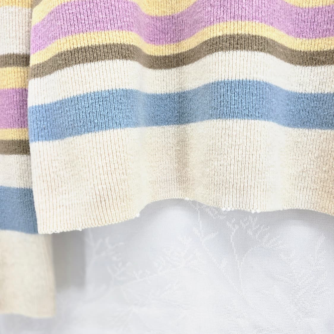 빈폴 여성 스트라이프 긴팔 모 니트 상품이미지8