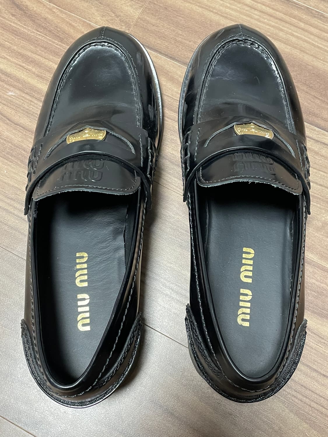 미우미우 페니 로퍼 블랙 37.5 상품이미지4