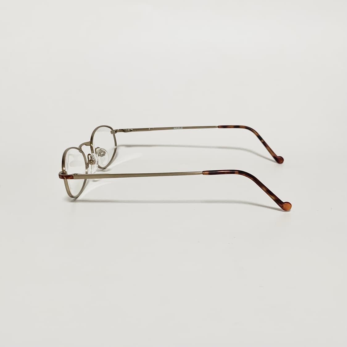 955 데드스탁 빈티지안경 클래식 오벌 골드 호피 가벼운 티타늄 픽키 상품이미지3