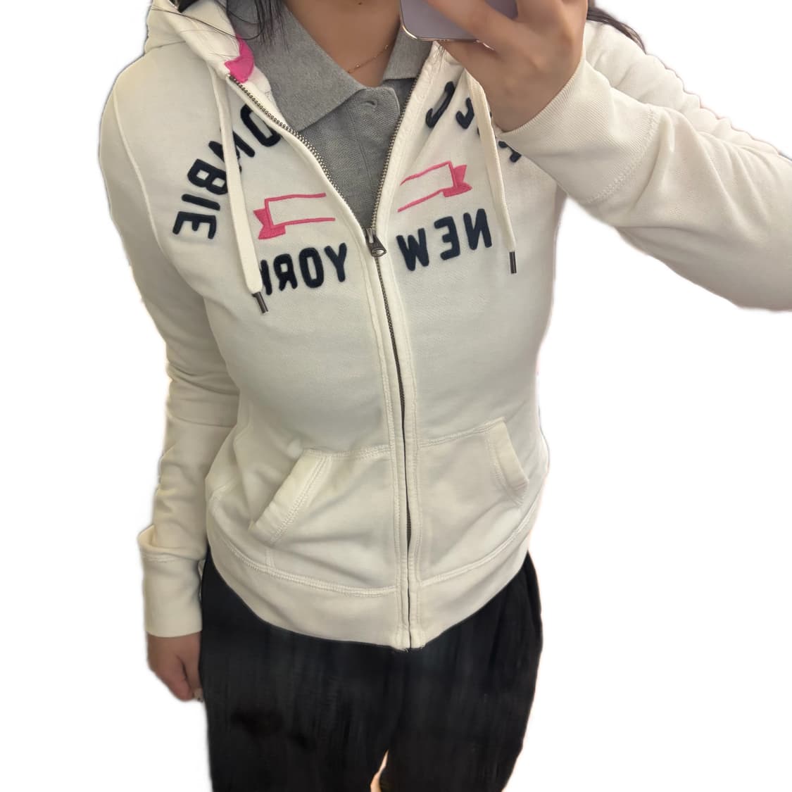 🤍아베크롬비 슬림핏 화이트 후드집업🤍 상품이미지2