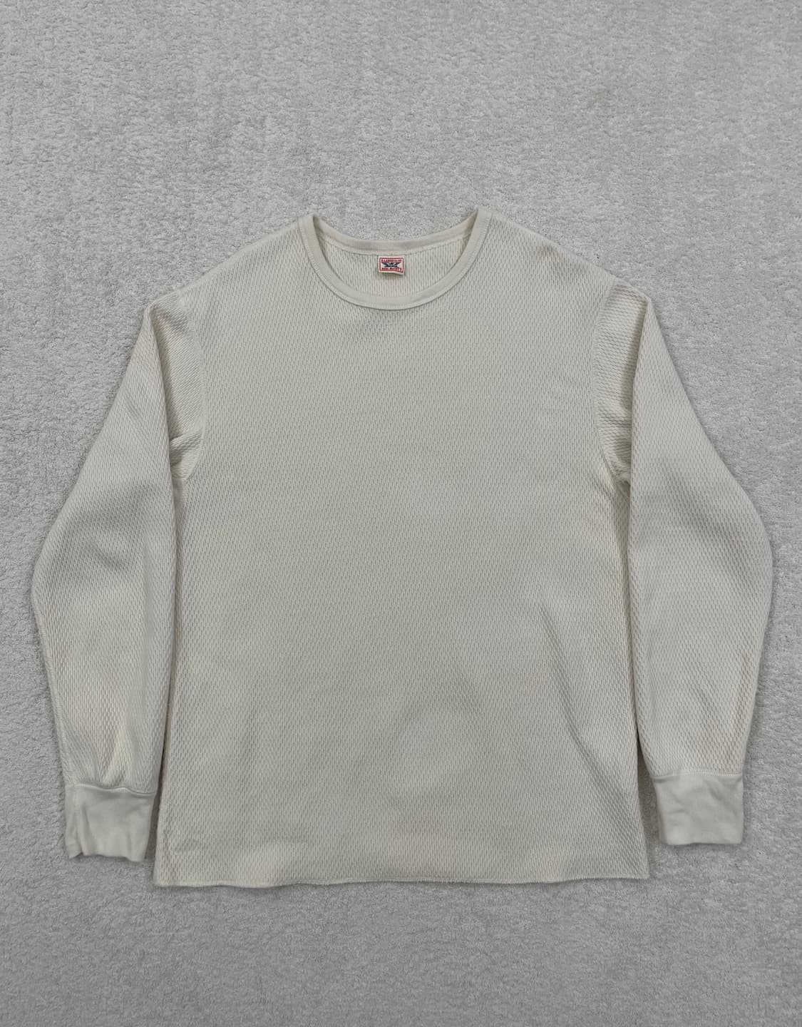 25FW 리얼맥코이 와플 써멀 롱슬리브 밀크 [XL] 상품이미지2