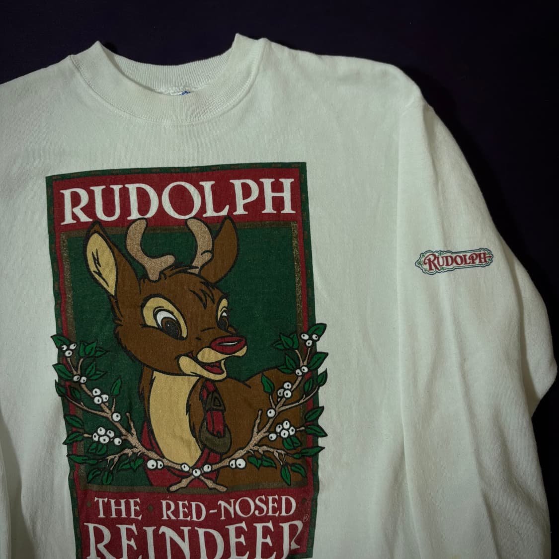 90s Rudolph Sweatshirt 디즈니 상품이미지4