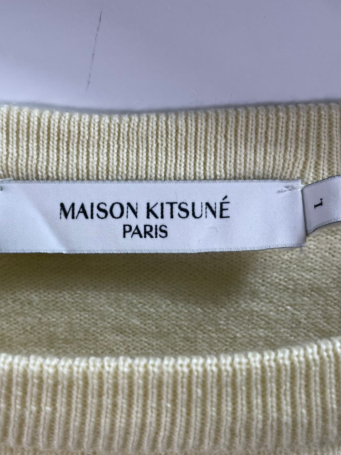 메종키츠네 폭스헤드 옐로우 니트 (on.596) 상품이미지5