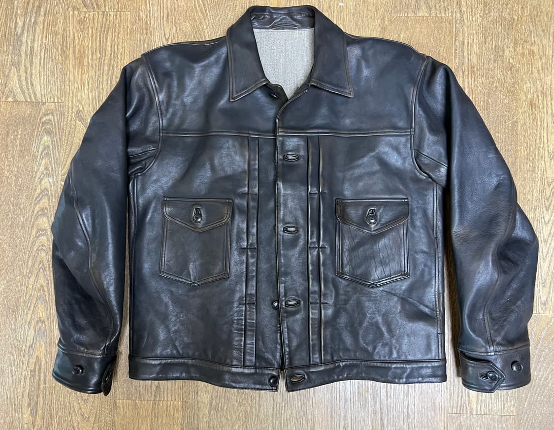 올드조 가죽 레더자켓 트러커 38(105사이즈) 팝니다 상품이미지1