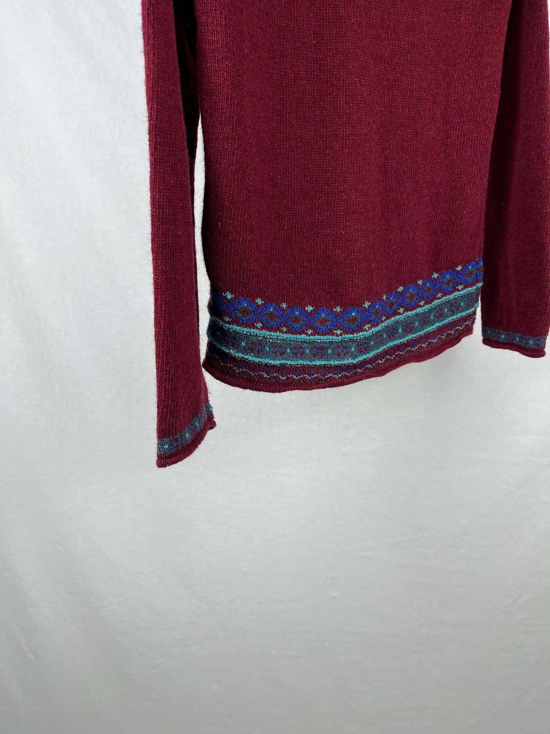 Vintage(japan made) 아즈텍패턴 니트 후디 상품이미지5