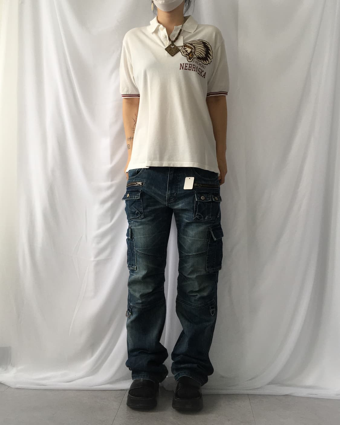 Washing denim cago pants 상품이미지7