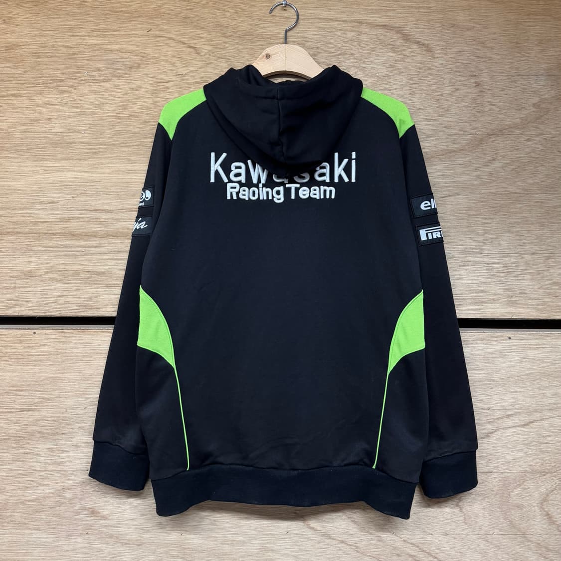 카와사키 레이싱팀 져지 후드 집업 (L)   상품이미지5