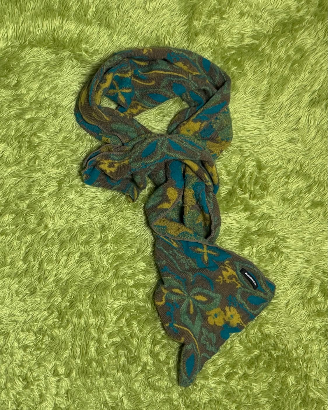 해칭룸 Floral Jacquard Muffler Yellow 상품이미지2