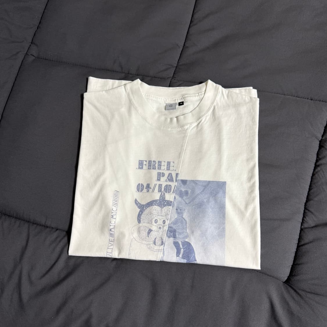 4) 폴리테루 1011 슬래시드 유즈드 화이트 티셔츠 상품이미지1