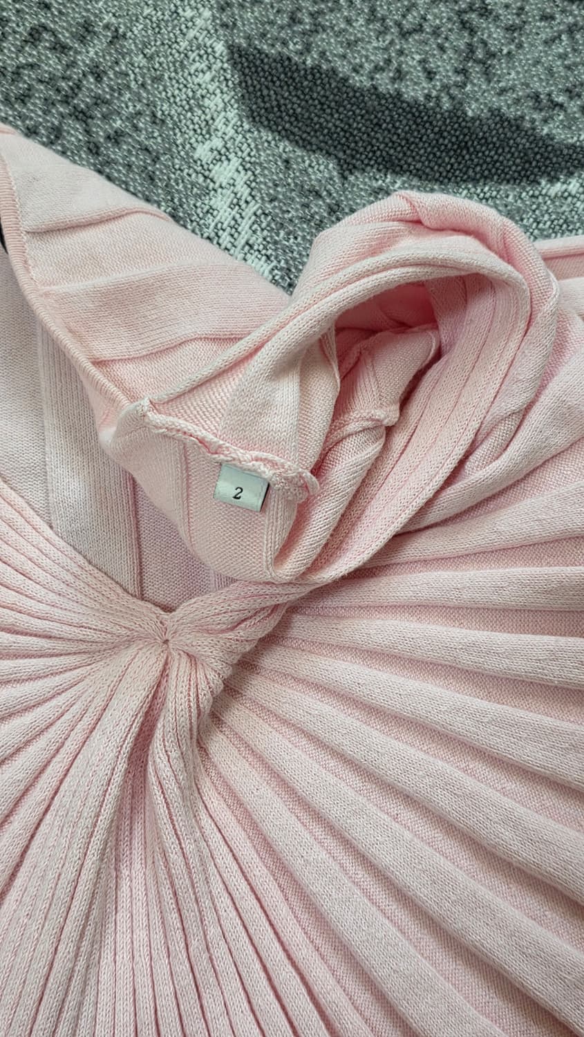 Sandro 산드로 브이넥 리브드 니트 55 (딸기우유) 상품이미지8