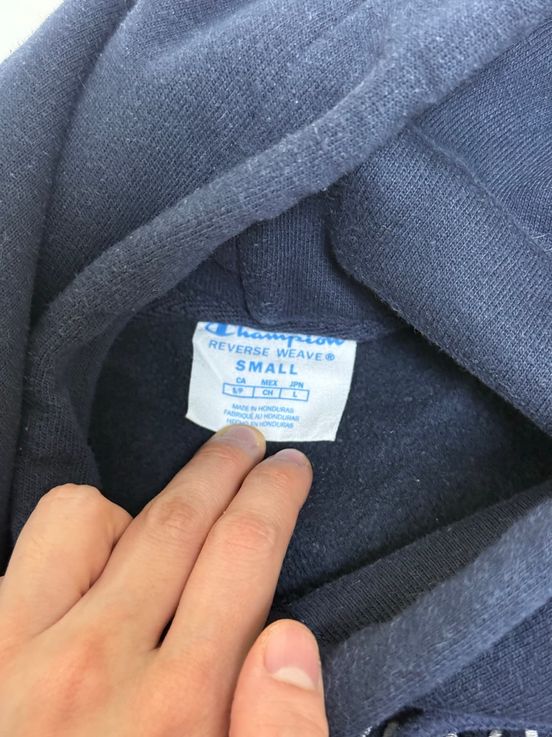 챔피온 리버스 위브 후드티 S 네이비 상품이미지2